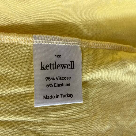 Kettlewell Size Large Open Front Cardigan Sweater Yellow - Picture 4 of 5